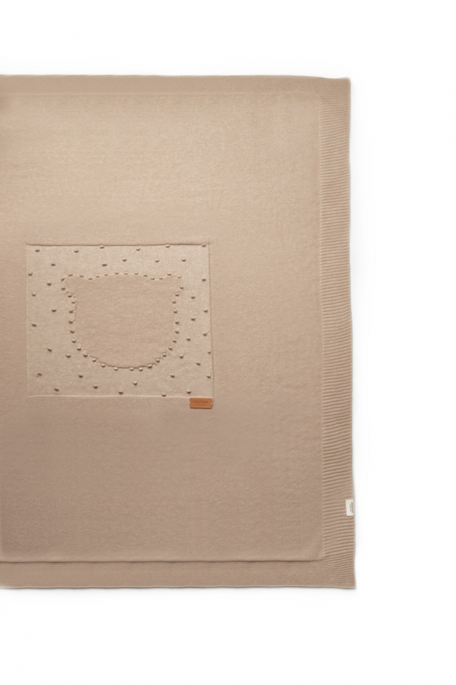 Paturica cu ursulet pentru nou nascut, 100 bumbac organic, TeddyBear, BabyCosy, maro - 1