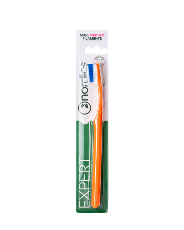 Periuta de dinti Expert Curve 6580 filamente - medie - portocaliu Nordics