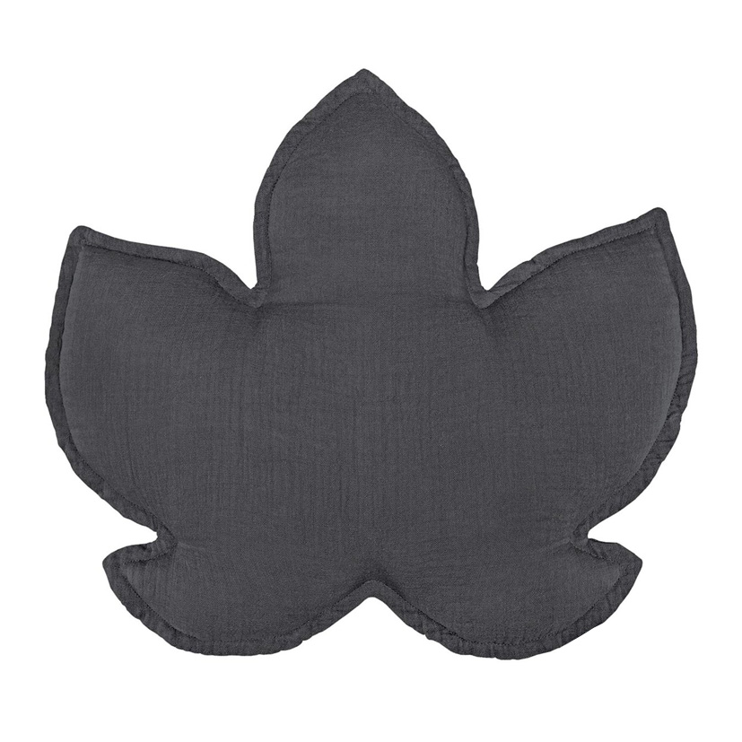 Perna decorativa 40 x 40 cm, Frunza de artar, Little Amy, Antracit - 1