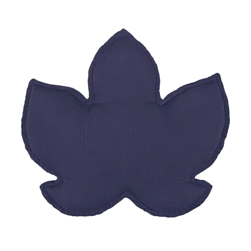 Perna decorativa 40 x 40 cm, Frunza de artar, Little Amy, Bleumarin