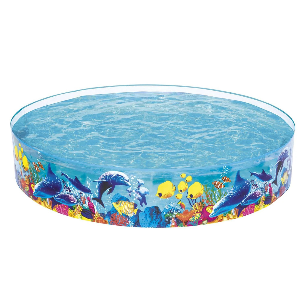 Piscina pentru gradina Bestway Fill and Fun 244x46 cm, Capacitate 2074 litri, Material PVC ranforsat rezistent