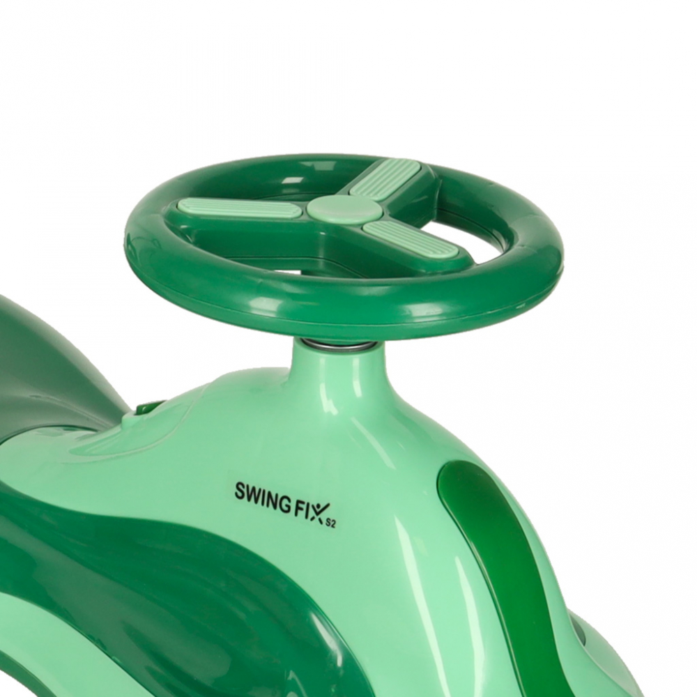 PlasmaCar SwingFix S2 Green cu maner parental,lumini LED,Roti silentioase din cauciuc,Centura de siguranta,de la 3 ani - 2