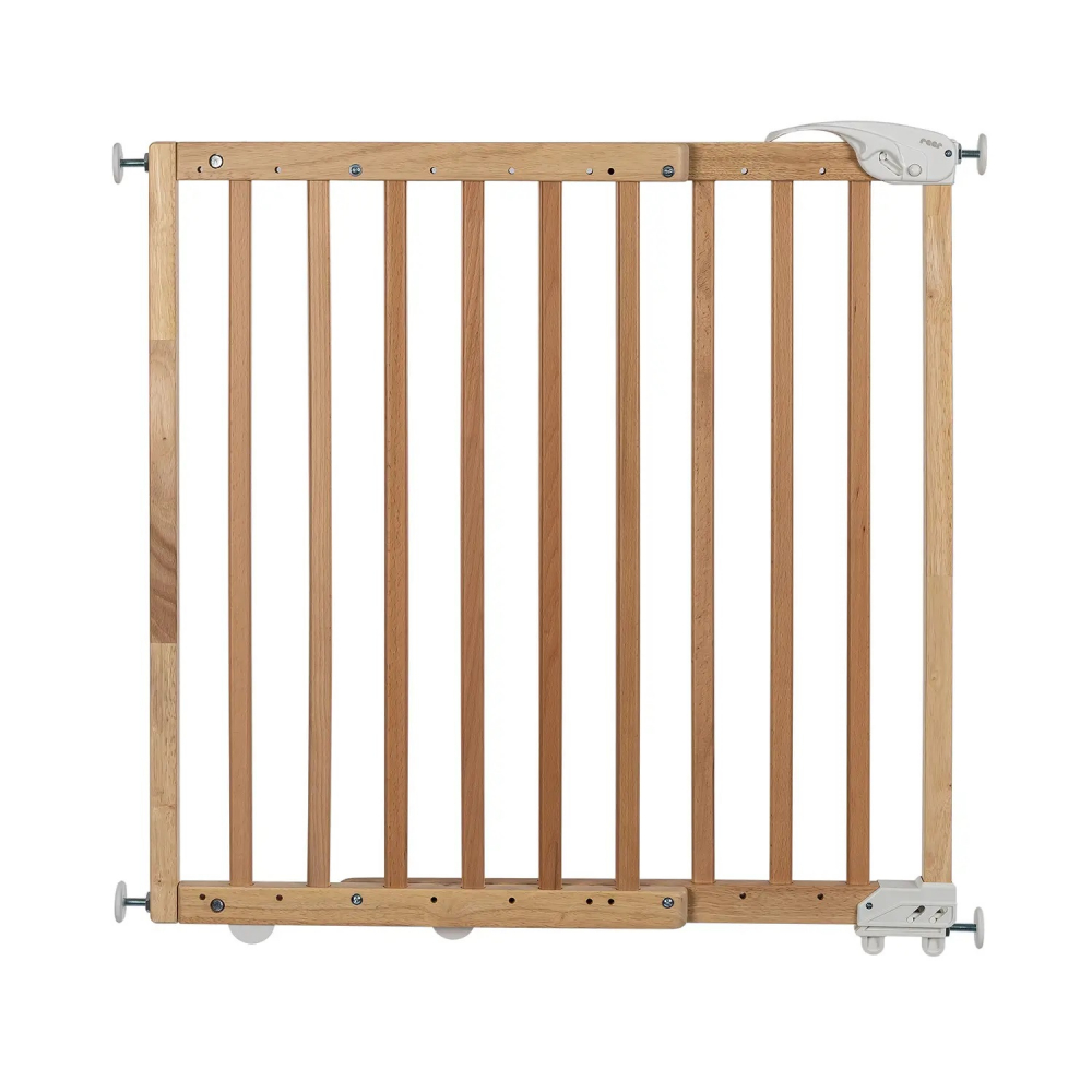 Poarta de siguranta Reer Basic Wooden de perete, reglabila 63-106 cm
