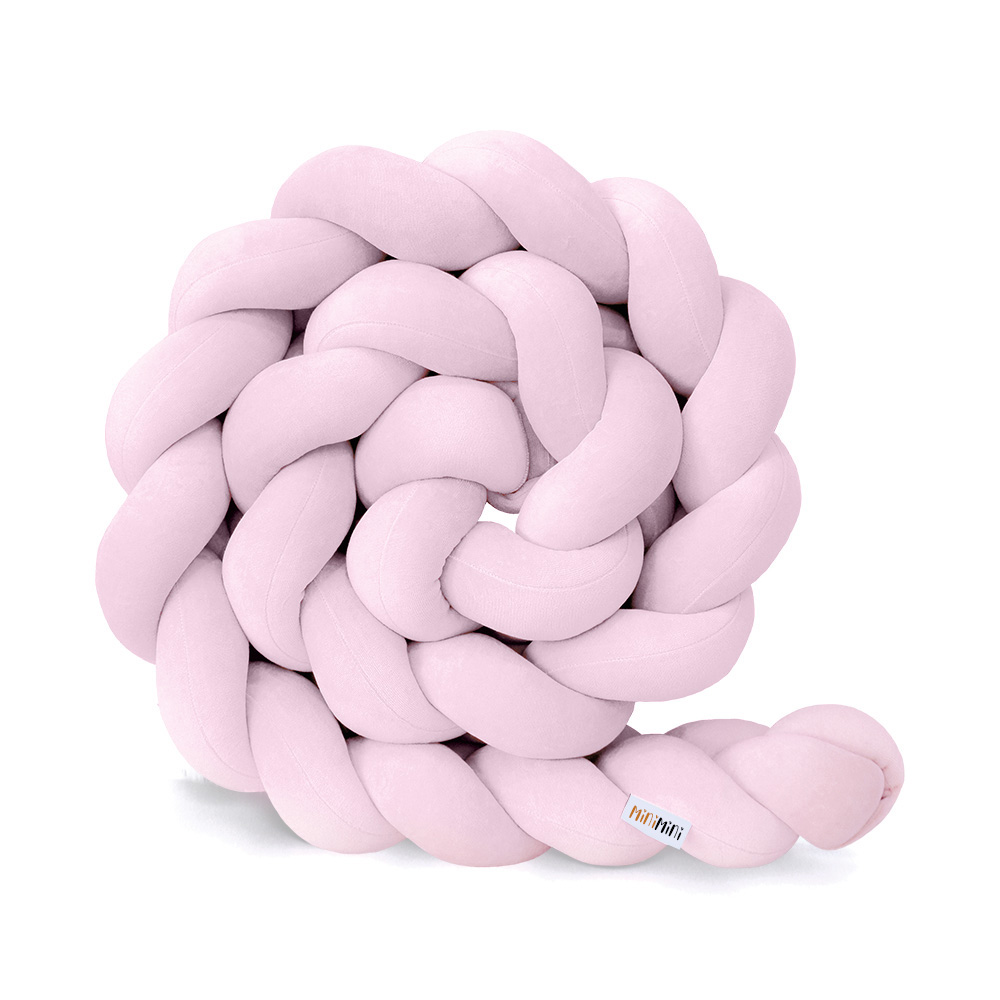 Protectie de pat impletita, MiniMini, Velvet Magic, Mov Deschis, 200 cm