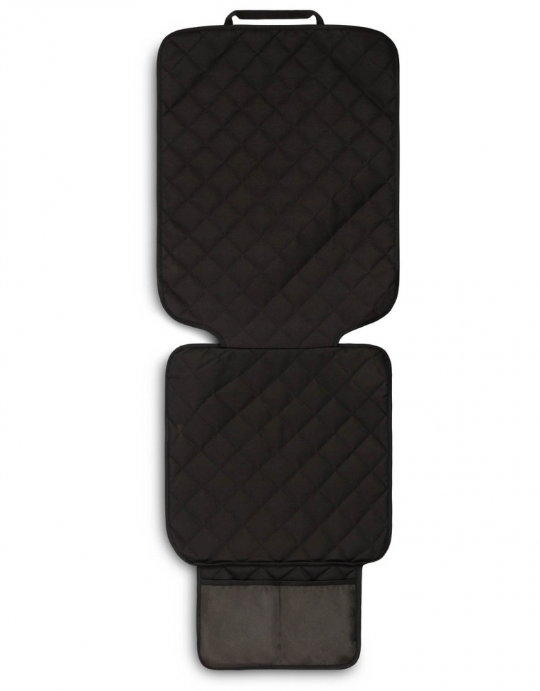 Protectie matlasata pentru bancheta si spatar auto Caretero Seat Mat Black 49x136 cm,cu decupaje pentru isofix, material impermeabil,margini cu tiv,protectie antimurdarire picioare