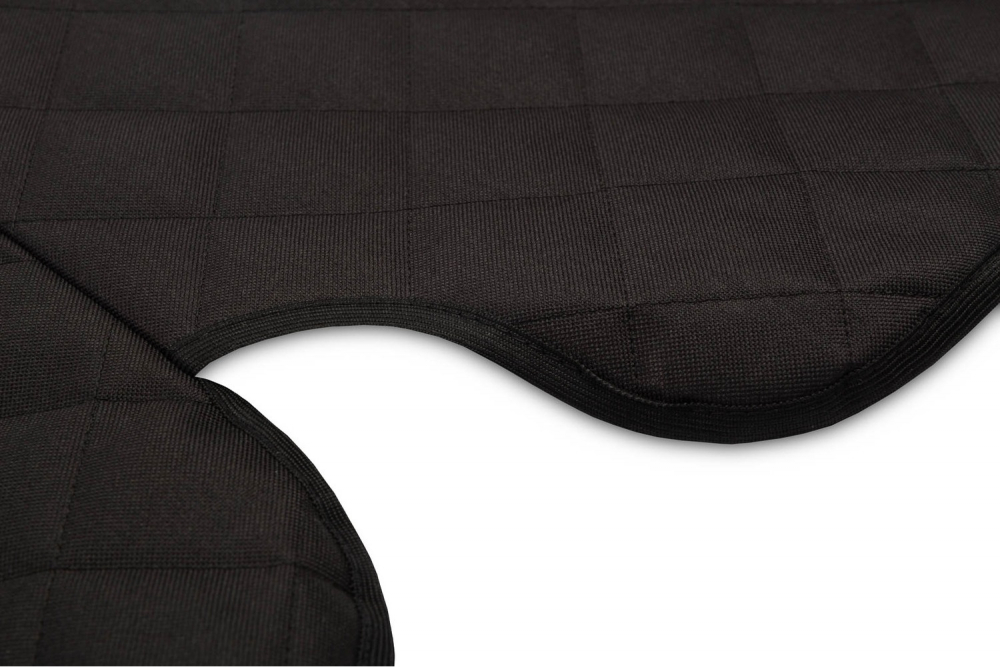 Protectie matlasata pentru bancheta si spatar auto Caretero Seat Mat Black 49x136 cm,cu decupaje pentru isofix, material impermeabil,margini cu tiv,protectie antimurdarire picioare - 1