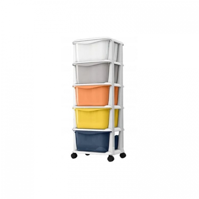 Raft cu 5 compartimente pentru depozitarea diverselor obiecte ModernHome PO08 Multicolor - 3