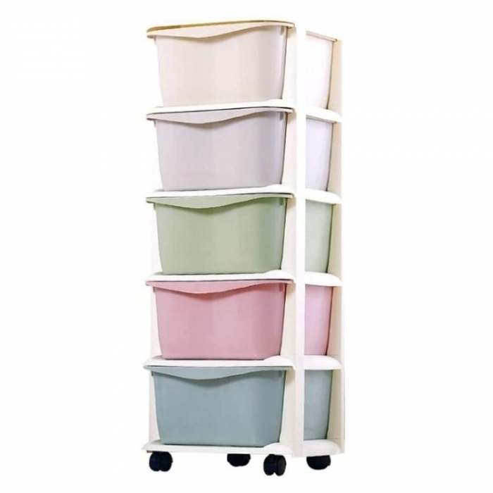 Raft cu 5 compartimente pentru depozitarea diverselor obiecte ModernHome PO10 Multicolor - 3