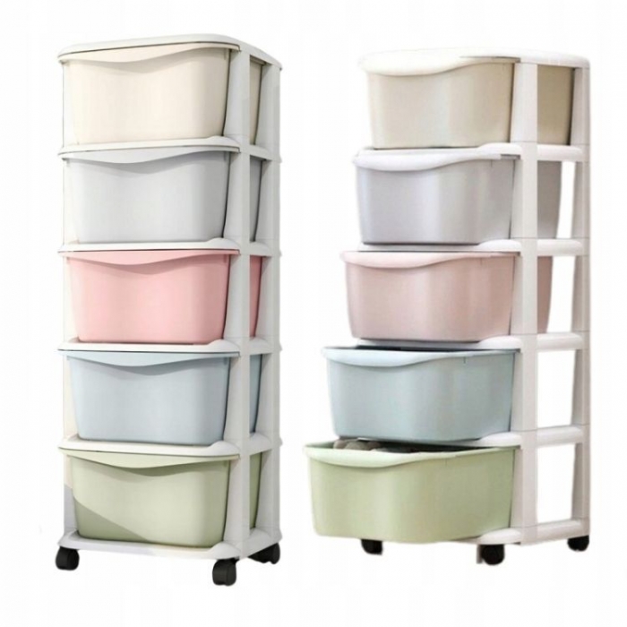 Raft cu 5 compartimente pentru depozitarea diverselor obiecte ModernHome PO10 Multicolor - 1