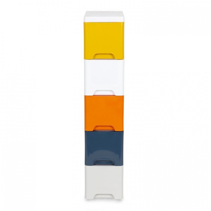 Raft pe roti cu 5 compartimente pentru depozitarea jucariilor ModernHome Multicolor - 1