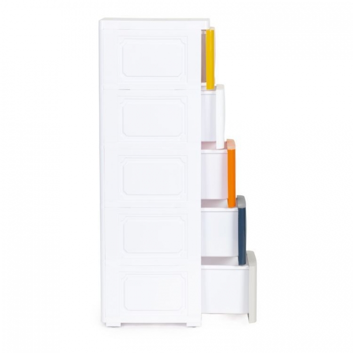 Raft pe roti cu 5 compartimente pentru depozitarea jucariilor ModernHome Multicolor - 4