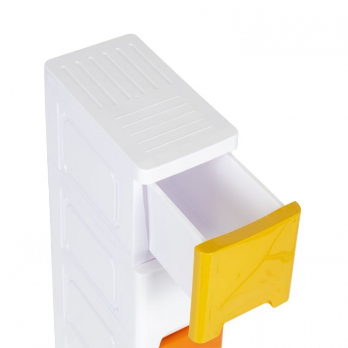 Raft pe roti cu 5 compartimente pentru depozitarea jucariilor ModernHome Multicolor - 5
