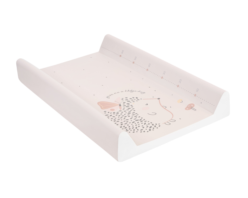 Saltea de infasat moale pentru bebelusi KikkaBoo Hedge-hugs 70x50cm soft cu suprafata impermeabila,Taliometru incorporat,Contur lateral mai inalt restrictie blanda antirostogolire,Potrivita pentru acasa,cabinete medicale