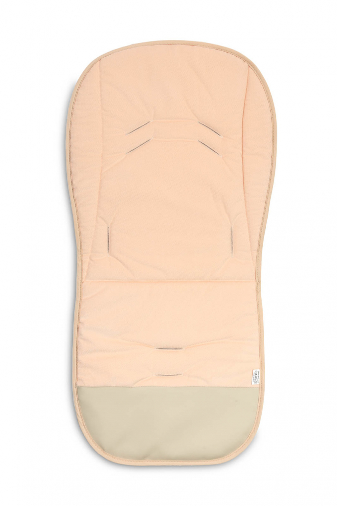 Saltea pentru carucior Sensillo Picnic Beige 80x40 cm cu doua fete BumbacCatifea,Suport picioare din piele ecologica usor de curatat,Orificii pentru centuri siguranta
