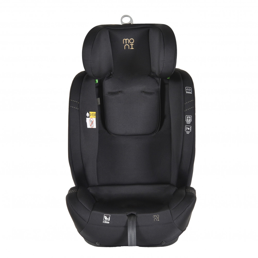 Scaun auto Moni Start Black omologat I-SIZE R129,pentru copii 76-150 cm,Tetiera reglabila 13 pozitii,Centura fixare Top-Tether,Centura siguranta in 5 puncte,Pernuta reductor,Husa detasabila,Jucarie plus si paturica CADOU - 3