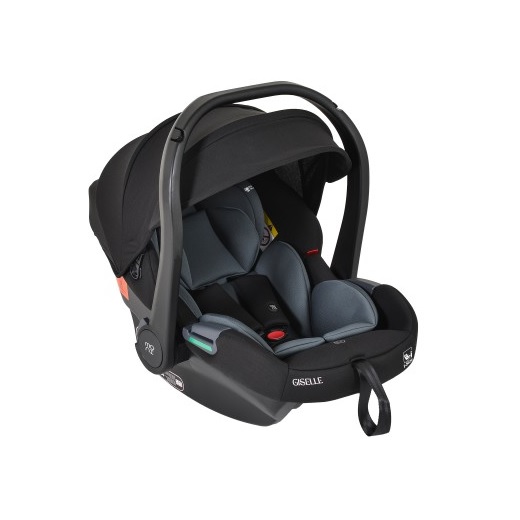 Scaun auto Nania Giselle Grey I-Size 40-87 cm,Centura de siguranta,Salteluta reductor nou nascut,Mnaer ergonomic reglabil 4 pozitii,Parasolar reglabil