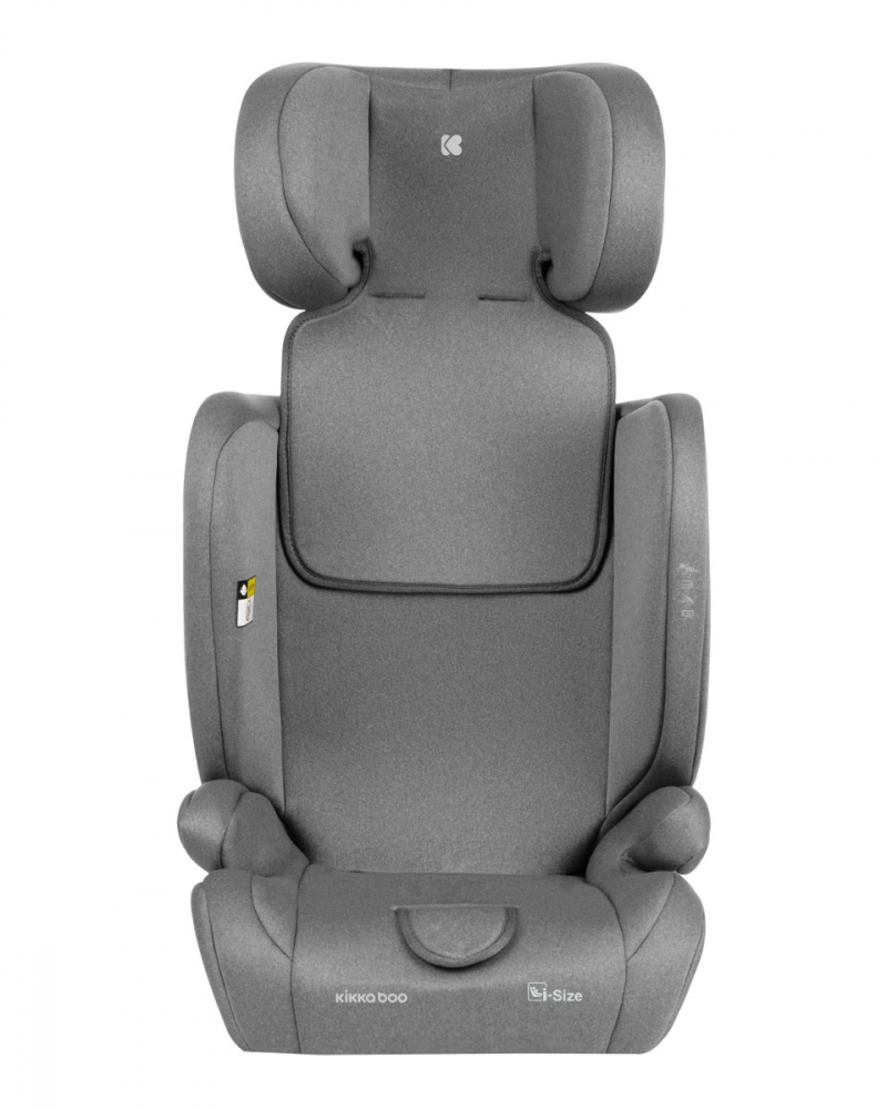 Scaun auto cu ISOFIX KikkaBoo i-Cross i-SIZE Light Grey 76-150 cm,Tetiera reglabila in 13 pozitii cu spuma de memorie,Centura Top Tether,Husa detasabila,Perna reductor - 4