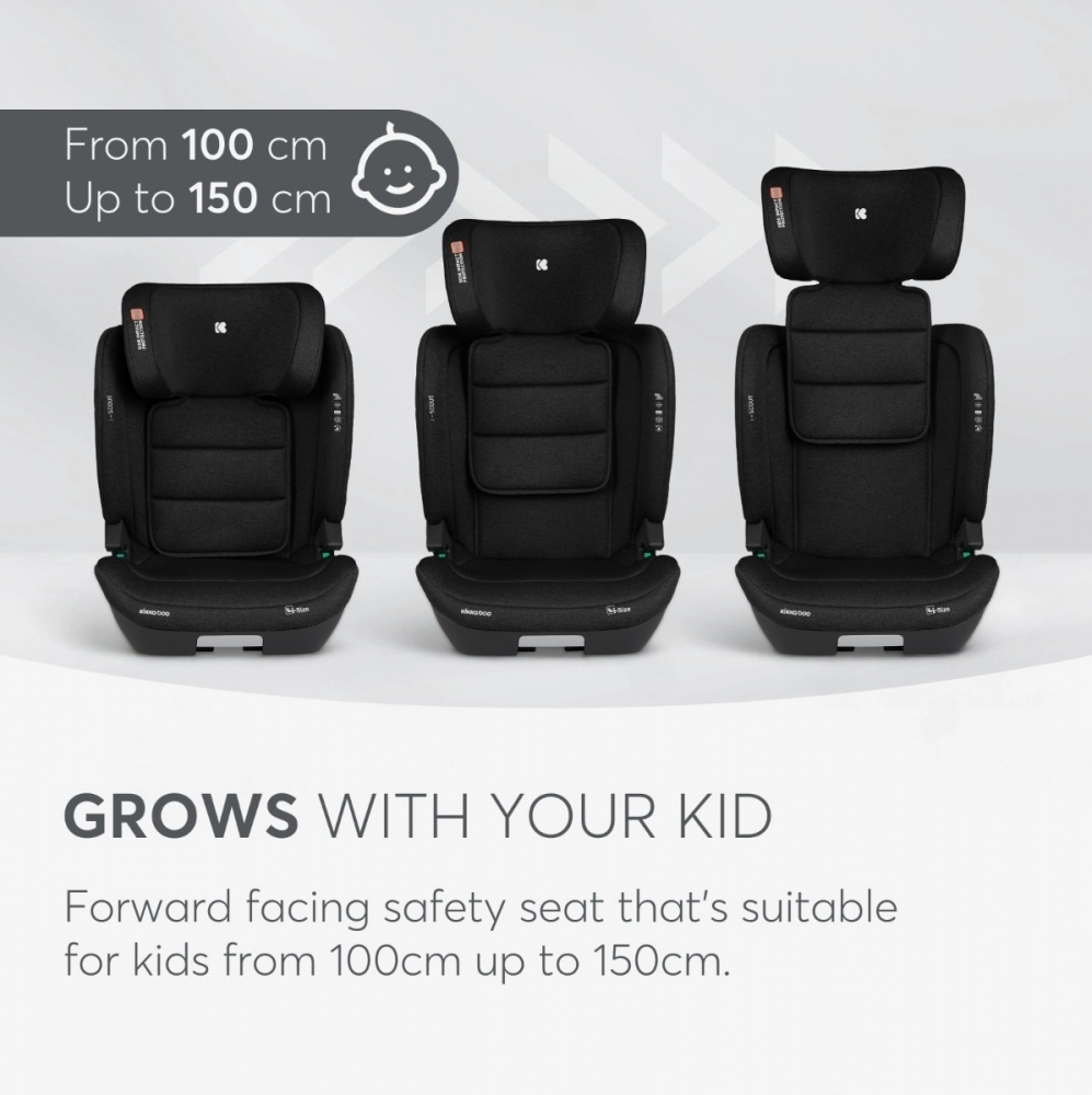 Scaun auto cu isofix KikkaBoo i-Scout Dark Grey i-SIZE 100-150 cm,SPS-sistem de protectie impact lateral,Spatar reglabil in 4 pozitii,Tetiera reglabila in 10 pozitii,Conectori Isofix telescopici cu sistem vizual verificare - 8