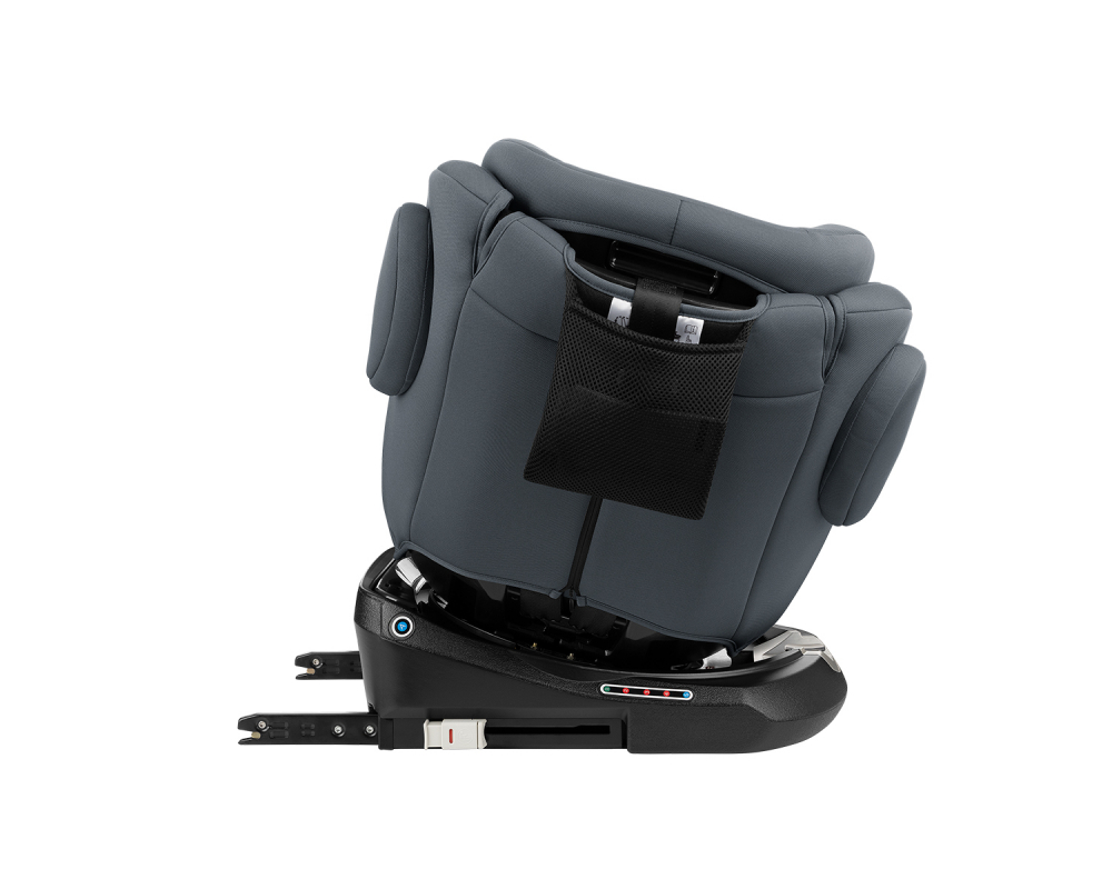 Scaun auto pentru copii cu ISOFIX KikkaBoo I-Felix DarkGrey,Omologat I-Size 40-150cm,R129,SPS-Protectie impact lateral, Tetiera reglabila 11 pozitii,Sezut rotativ,5 pozitii inclinare spatar,Centura Top Tether,Saltea reductor - 3