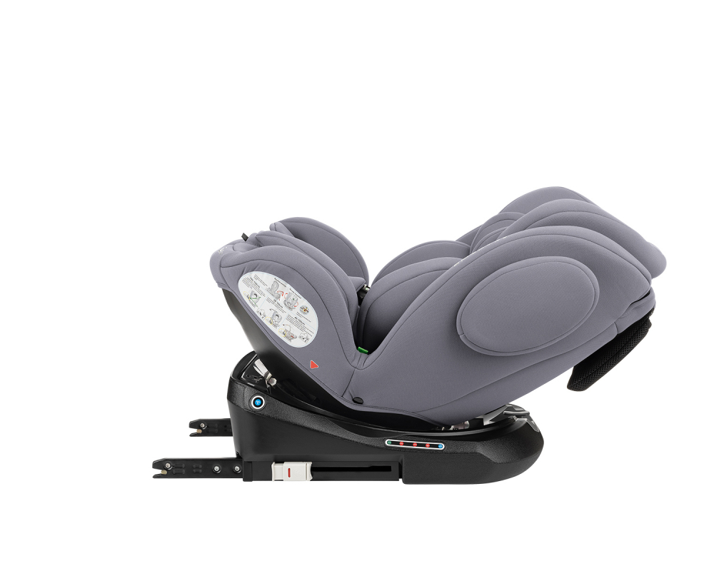Scaun auto pentru copii cu ISOFIX KikkaBoo I-Felix LightGrey,Omologat I-Size 40-150cm,R129,SPS-Protectie impact lateral, Tetiera reglabila 11 pozitii,Sezut rotativ,5pozitii inclinare spatar,Centura Top Tether,Saltea reductor - 3