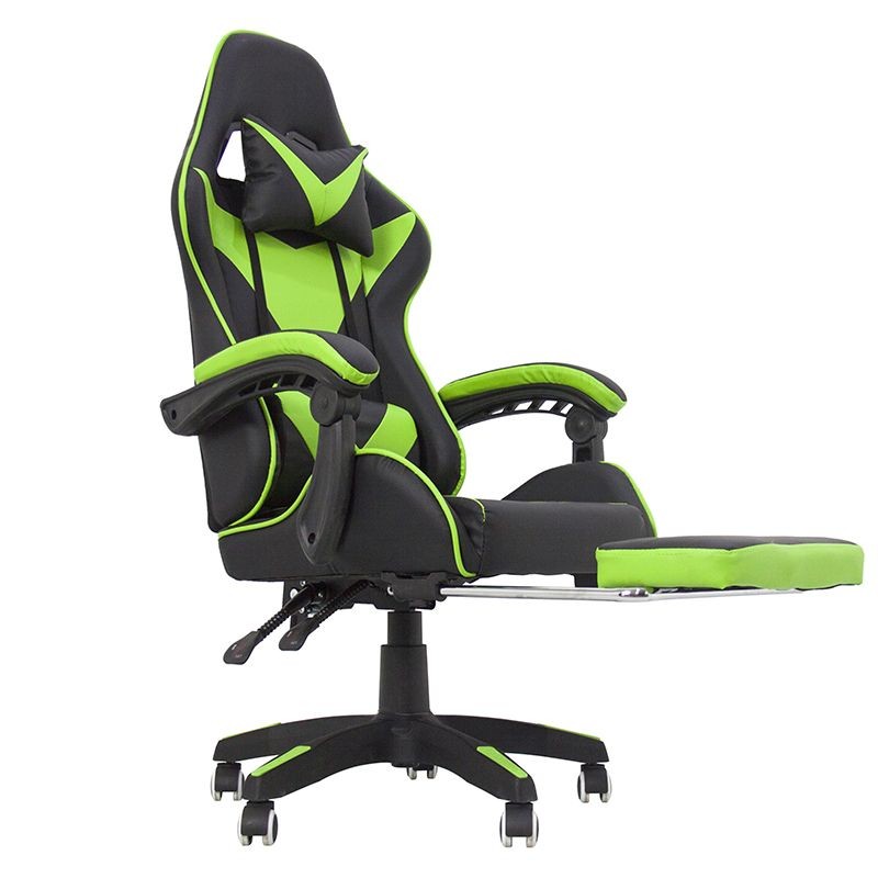 Scaun ergonomic gaming, spatar rabatabil, suport lombar, suport retractabil picioare, tetiera, inaltime reglabila 122-130 cm - 1