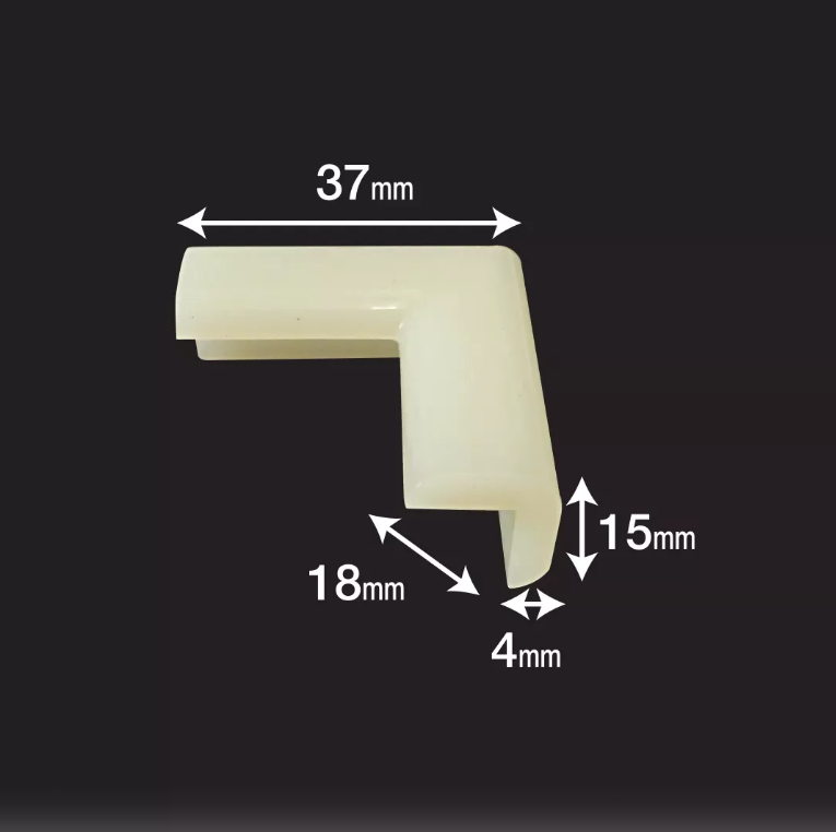 Set 2 protectii colturi Car Boy Safety Fosforescenta 18x37x15x4 mm