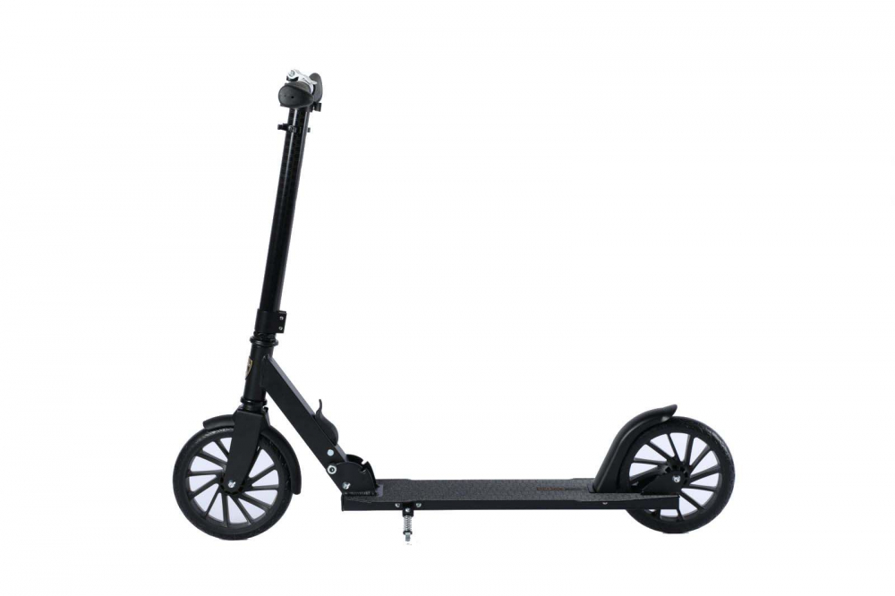 Trotineta Mesuca Lamborghini Negru cu 2 roti, pliabila, cadru din aluminiu, rulmenti carbon ABEC-7, ghidon reglabil, platforma antiderapanta, cric, greutate admisa 100 kg - 1
