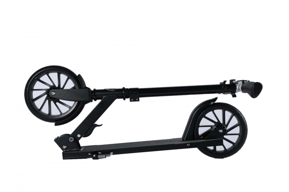 Trotineta Mesuca Lamborghini Negru cu 2 roti, pliabila, cadru din aluminiu, rulmenti carbon ABEC-7, ghidon reglabil, platforma antiderapanta, cric, greutate admisa 100 kg - 2