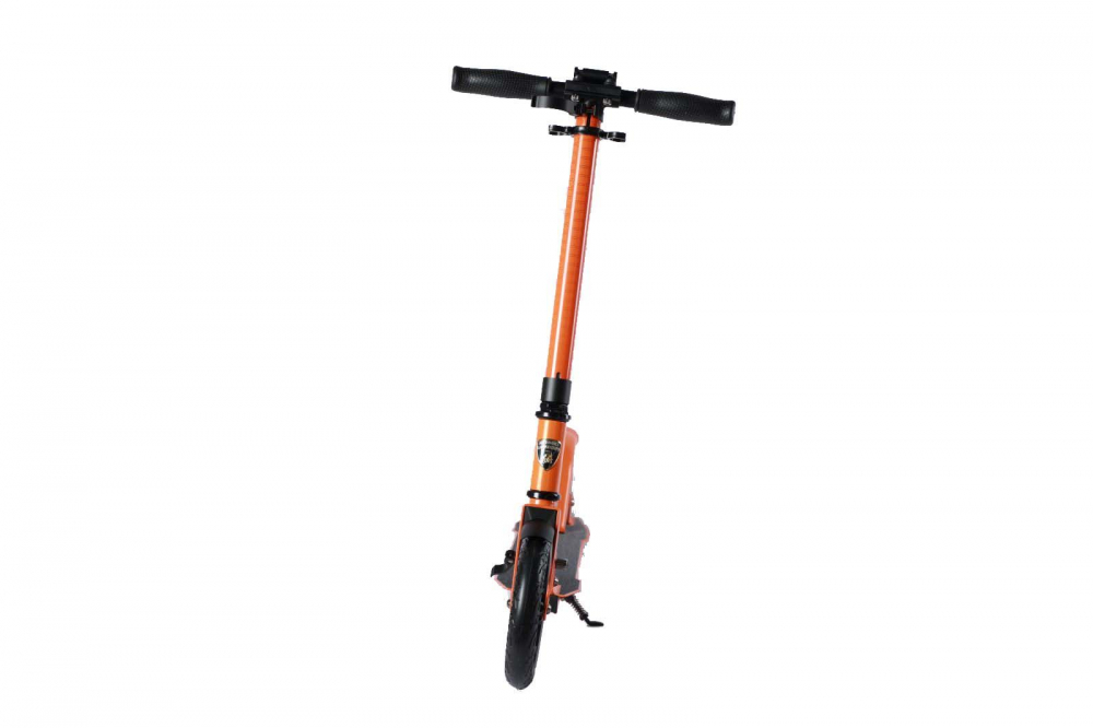 Trotineta Mesuca Lamborghini Orange cu 2 roti, pliabila, cadru din aluminiu, rulmenti carbon ABEC-7, ghidon reglabil, platforma antiderapanta, cric, greutate admisa 100 kg