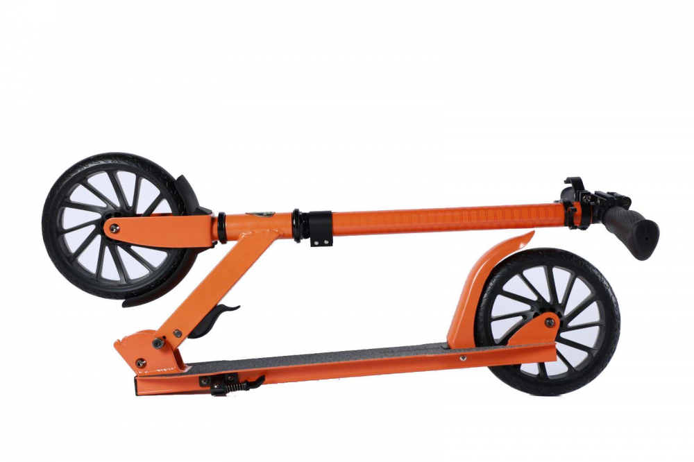 Trotineta Mesuca Lamborghini Orange cu 2 roti, pliabila, cadru din aluminiu, rulmenti carbon ABEC-7, ghidon reglabil, platforma antiderapanta, cric, greutate admisa 100 kg - 4