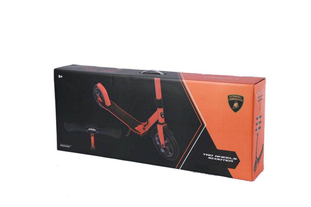 Trotineta Mesuca Lamborghini Orange cu 2 roti, pliabila, cadru din aluminiu, rulmenti carbon ABEC-7, ghidon reglabil, platforma antiderapanta, cric, greutate admisa 100 kg - 6