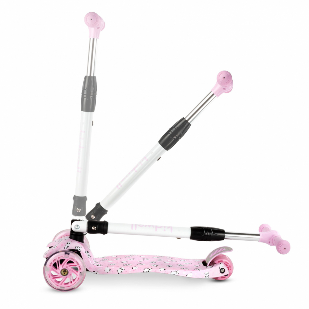 Trotineta pentru copii Kidwell Vento Panda pliabila, cu suspensie, roti cu led, ghidon din aluminiu reglabil, greutate admisa 50 kg, varsta 3 ani+ - 5