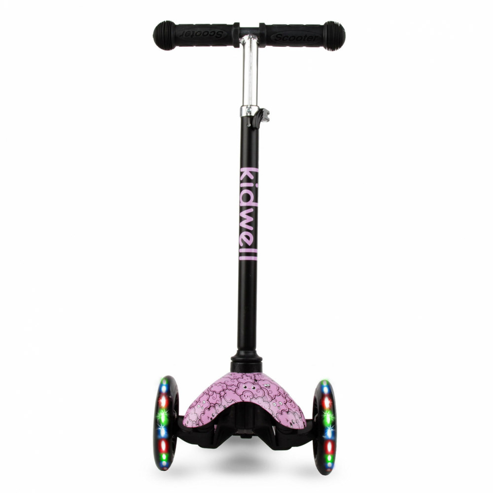 Trotineta pentru copii Kidwell Uno Clouds, reglabila, roti luminoase, 3+ ani, pana la 25 kg - 3