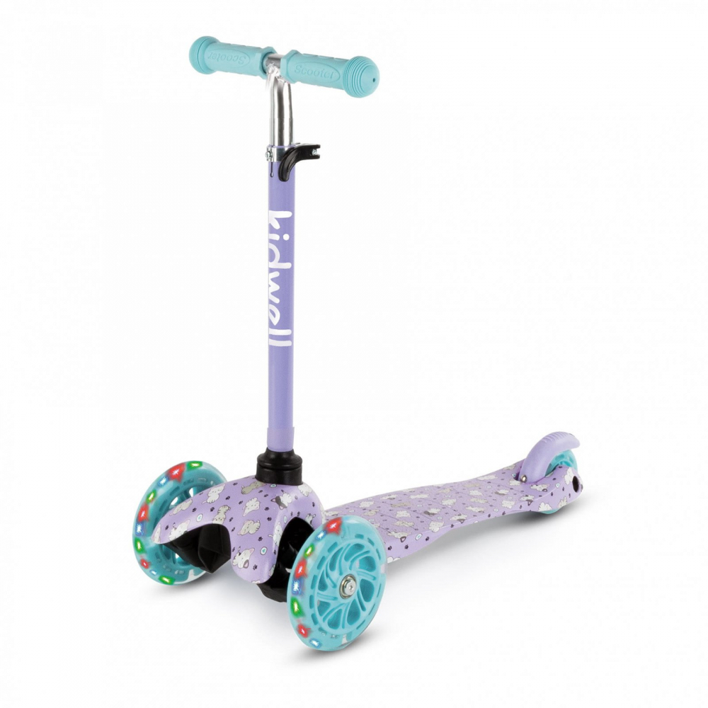 Trotineta pentru copii Kidwell Uno Kitty, reglabila, roti luminoase, 3+ ani, pana la 25 kg