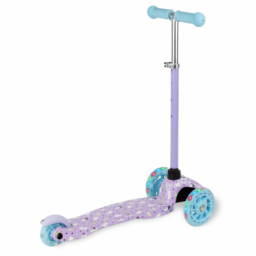 Trotineta pentru copii Kidwell Uno Kitty, reglabila, roti luminoase, 3+ ani, pana la 25 kg - 3