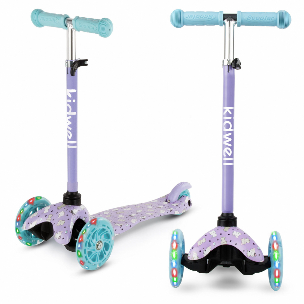 Trotineta pentru copii Kidwell Uno Kitty, reglabila, roti luminoase, 3+ ani, pana la 25 kg - 4