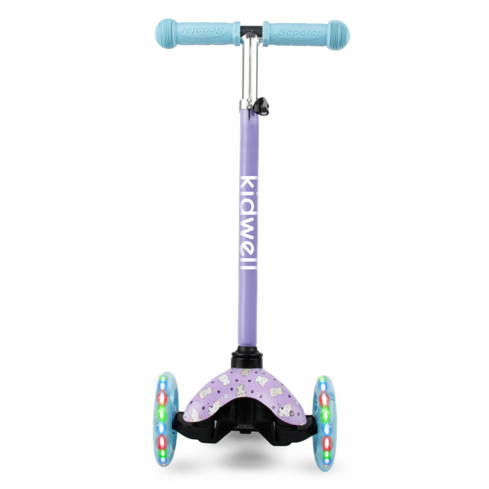 Trotineta pentru copii Kidwell Uno Kitty, reglabila, roti luminoase, 3+ ani, pana la 25 kg - 6