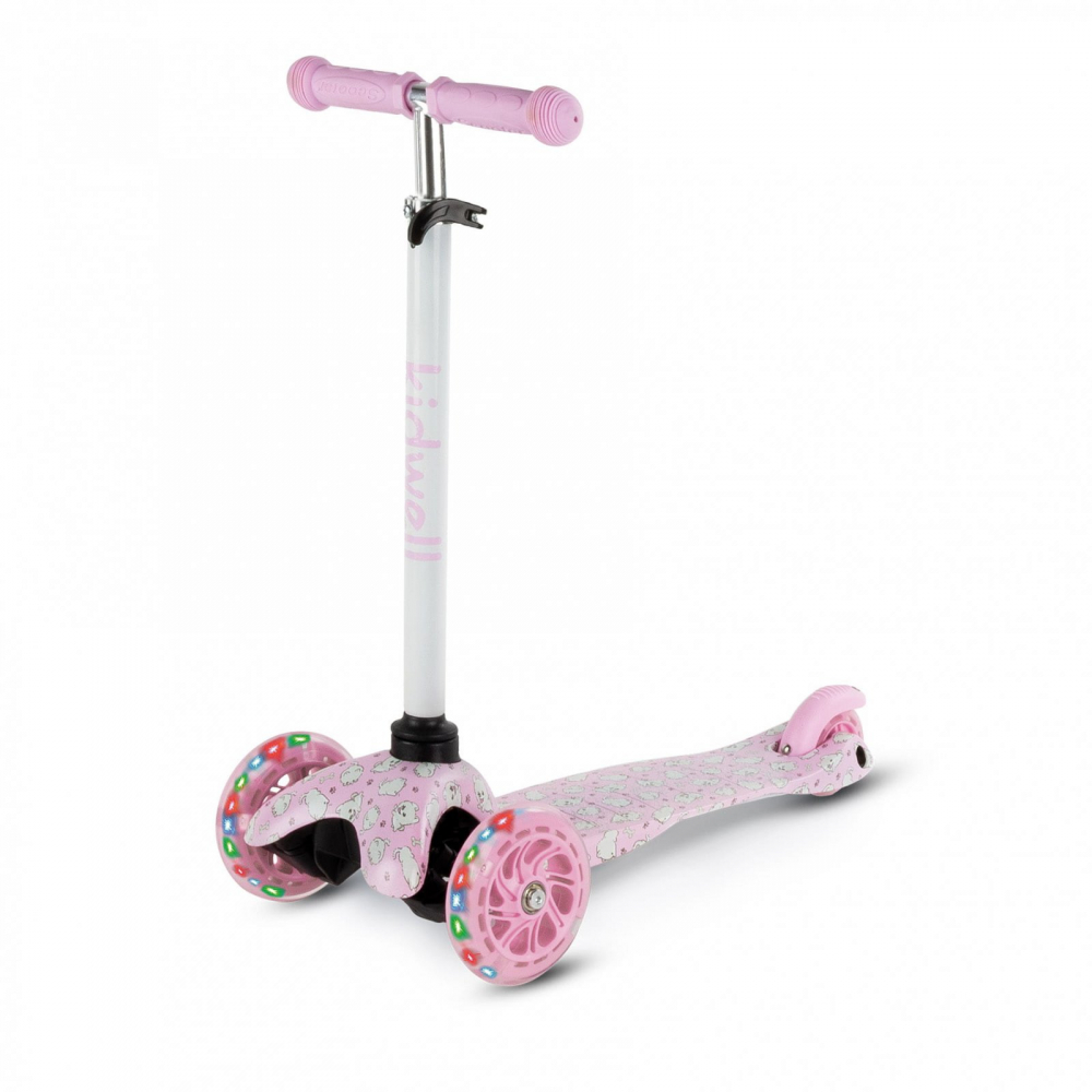 Trotineta pentru copii Kidwell Uno Puppy, reglabila, roti luminoase, 3+ ani, pana la 25 kg