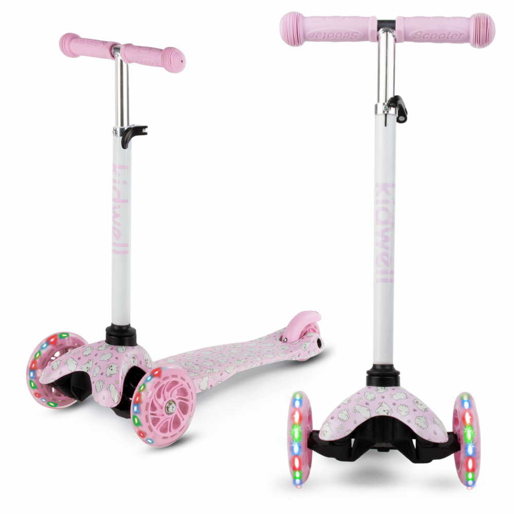 Trotineta pentru copii Kidwell Uno Puppy, reglabila, roti luminoase, 3+ ani, pana la 25 kg - 4