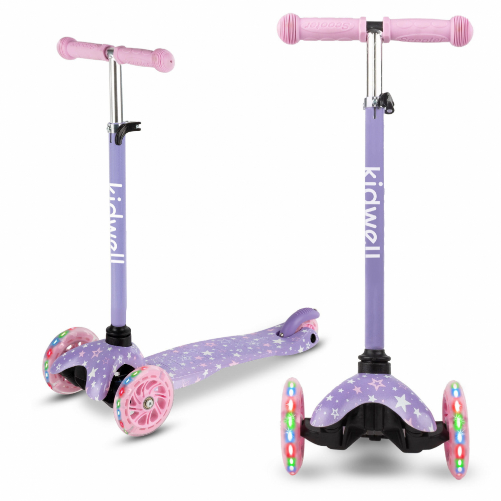 Trotineta pentru copii Kidwell Uno Stars, reglabila, roti luminoase, 3+ ani, pana la 25 kg - 4