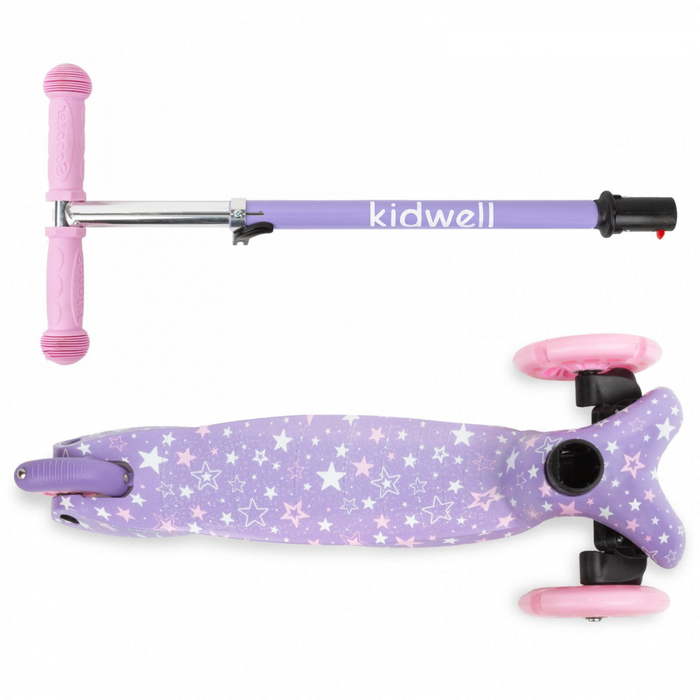 Trotineta pentru copii Kidwell Uno Stars, reglabila, roti luminoase, 3+ ani, pana la 25 kg - 5