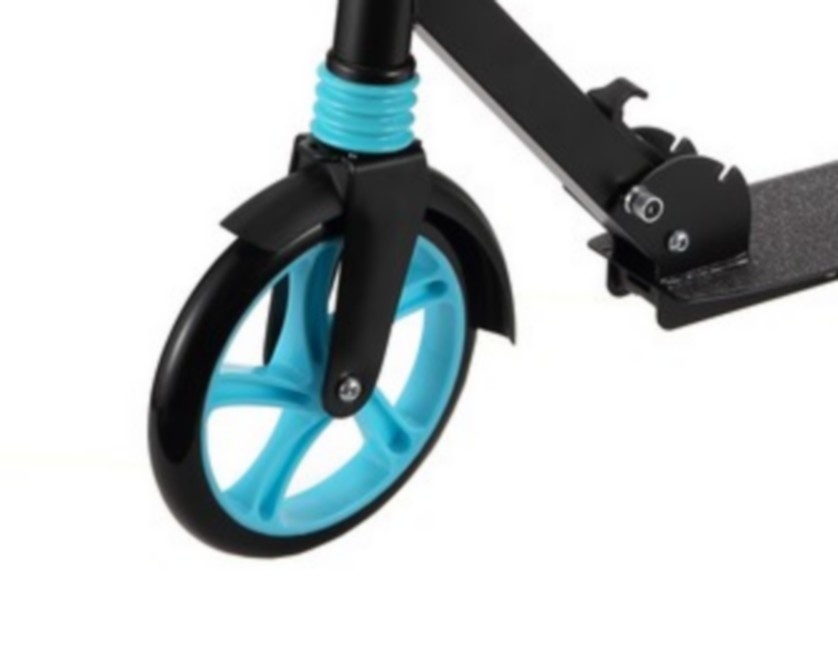 Trotineta pentru copii si adolescenti Novokids Cool Boy Albastru, maxim 100 kg, functie Super Brake, suspensie fata, diametru roata 200 mm - 1