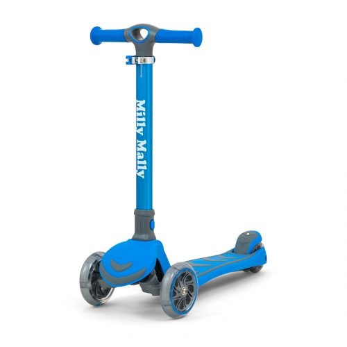 Trotineta pliabila Milly Mally Boogie Blue, roti din silicon cu Led, platforma antiderapanta, greutate admisa 50 kg - 5