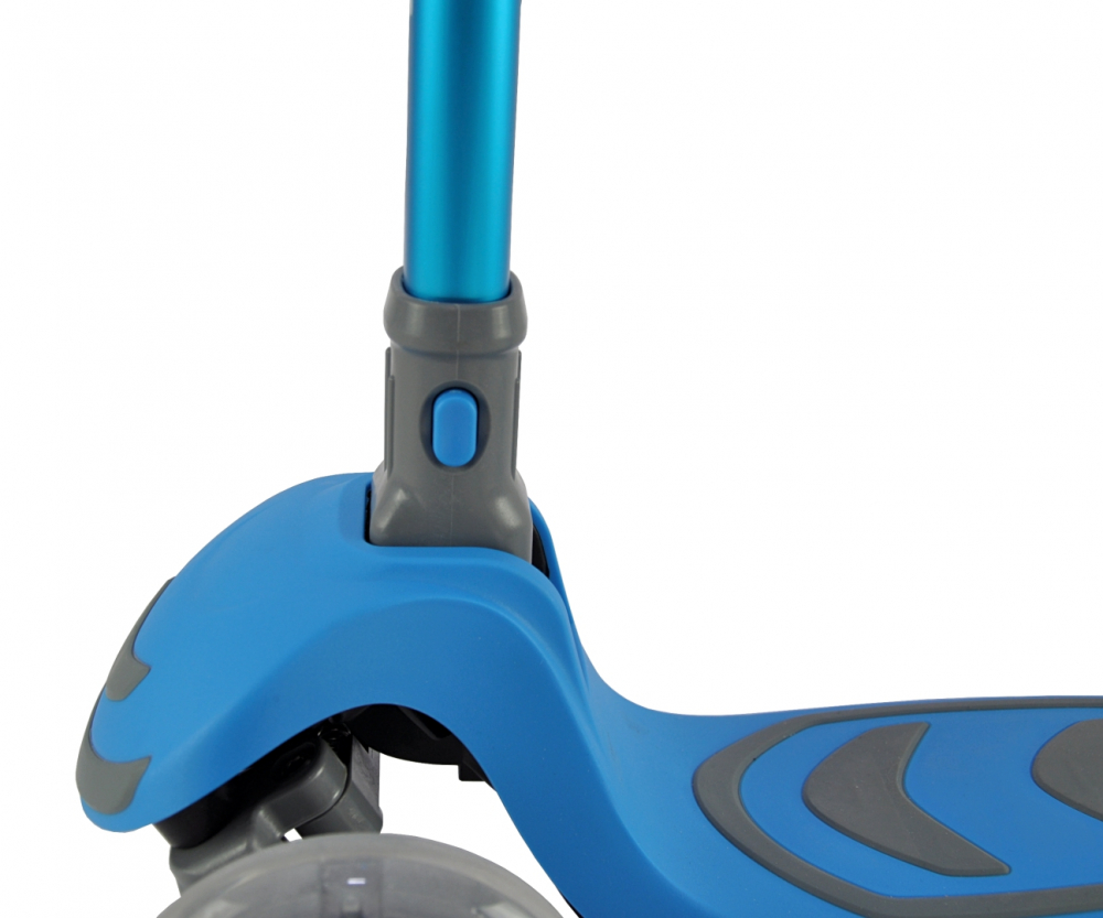 Trotineta pliabila Milly Mally Boogie Blue, roti din silicon cu Led, platforma antiderapanta, greutate admisa 50 kg - 2
