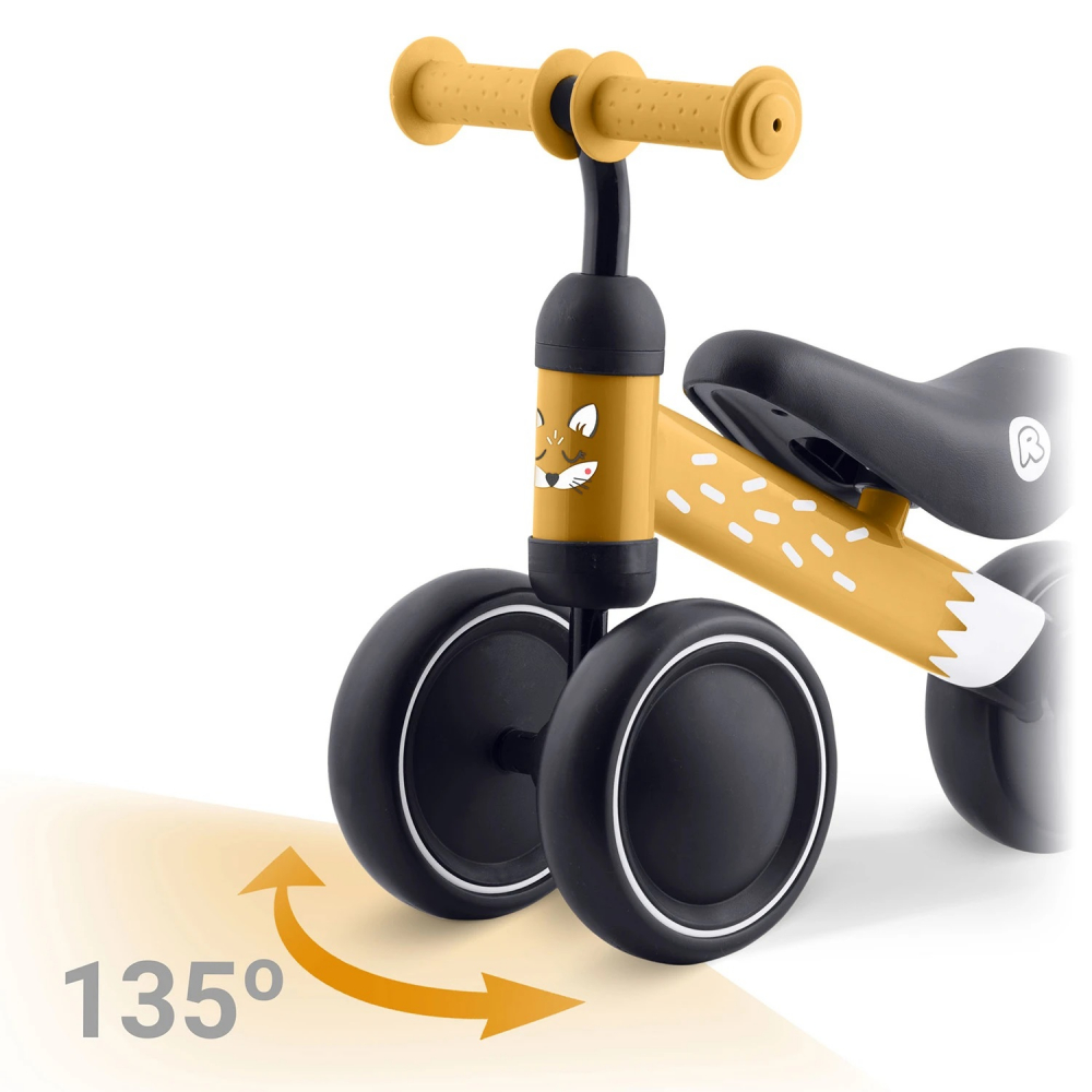 Vehicul Ride On fara pedale Ricokids Cross Country Brown, De la 12 luni, Cadru metalic usor si rezistent, Sezut confortabil din spuma moale, Manere ergonomice antiderapante, Roti din PP rezistent si silentios - 1