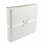 Album foto unique satin 10x15, 200 poze, piele ecologica, panglica satinata, spatiu notite culoare alb