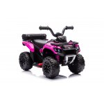 Atv electric pentru copii GTS1155 Pink, cu motor de 35W, baterie 6V4.5Ah, viteza maxima 1.5-2 km/h, cu faruri luminoase, roti din EVA, panou muzical integrat, Frana automata la eliberarea pedalei de acceleratie