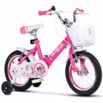 Bicicleta pentru copii 2-4 ani Velors V1202A Fucsia, Roti 12 Inch, Frane fata/spate V-Brake, Roti ajutatoare