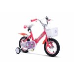 Bicicleta pentru copii 2-4 ani Velors V1202A Roz, Roti 12 Inch, Frane fata/spate V-Brake, Roti ajutatoare