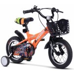 Bicicleta pentru copii Velors V1201A portocaliu, roti 12 inch, varsta 2-4 ani, inaltime utilizator 85-100 cm, greutate suportata 80 kg